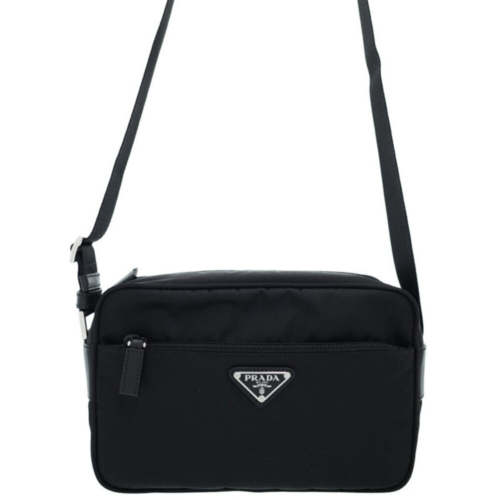 Prada Saffiano Leather Shoulder Bag Black